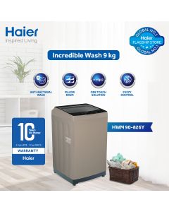 Haier Fully Automatic Top load Washing Machine 9 Kg (HWM 90-826) - Hania Co-1 (3 Months 0% Percent Profit Product Available On 48 Months Installment)
